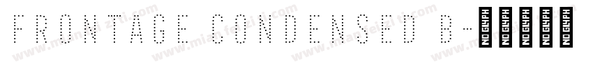 Frontage Condensed B字体转换